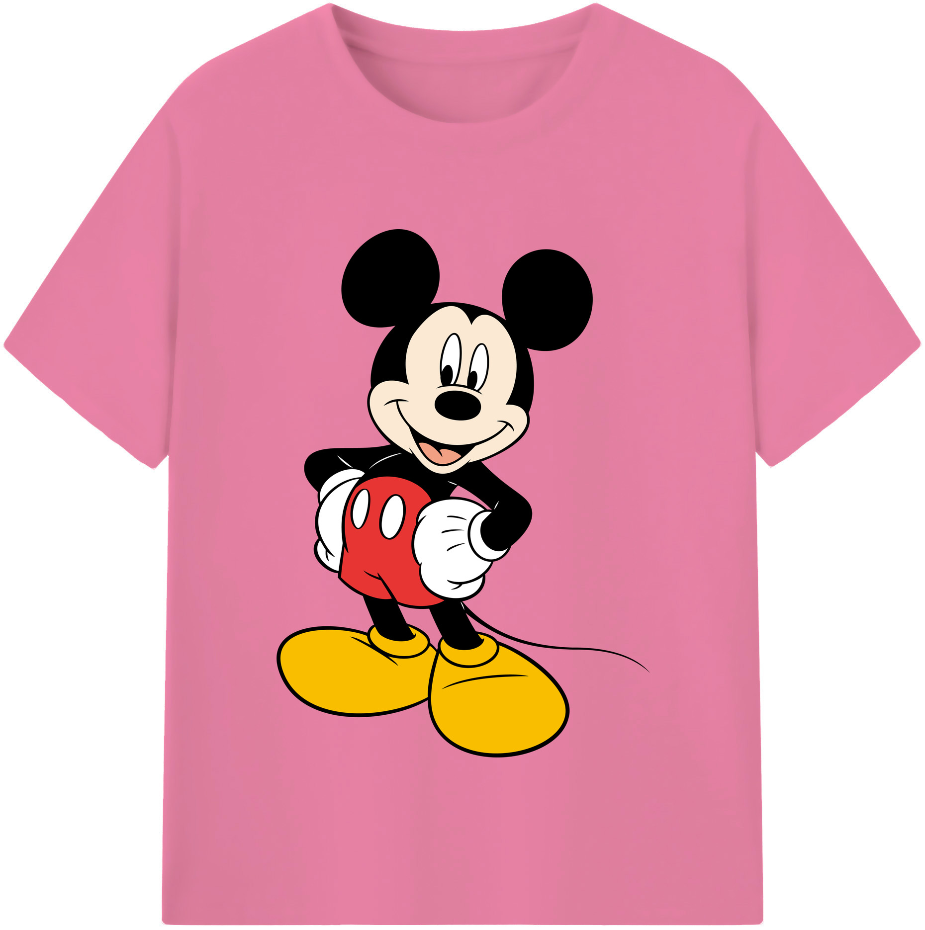（画像用） ミッキーマウス Mickey Mouse 綿100％半袖Tシャツ（フロントプリント）